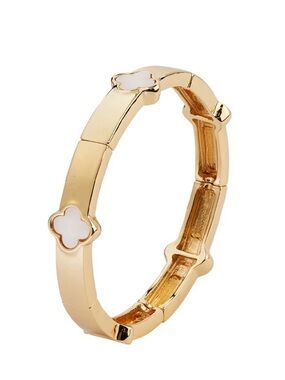 Park Lane Clover Link Bracelet with White Inlay